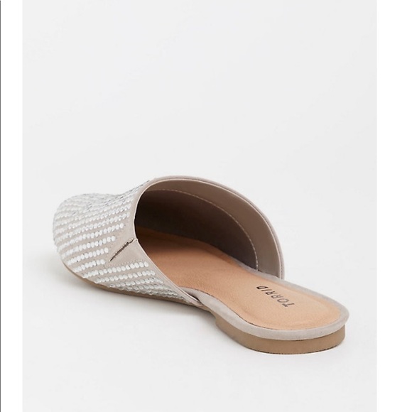 ✨SOLD✨Torrid Taupe Rhinestone Mule 10 - Picture 3 of 5